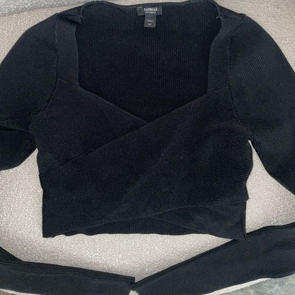 Express Cross Front Knit Sweater - Picture 3 of 5
